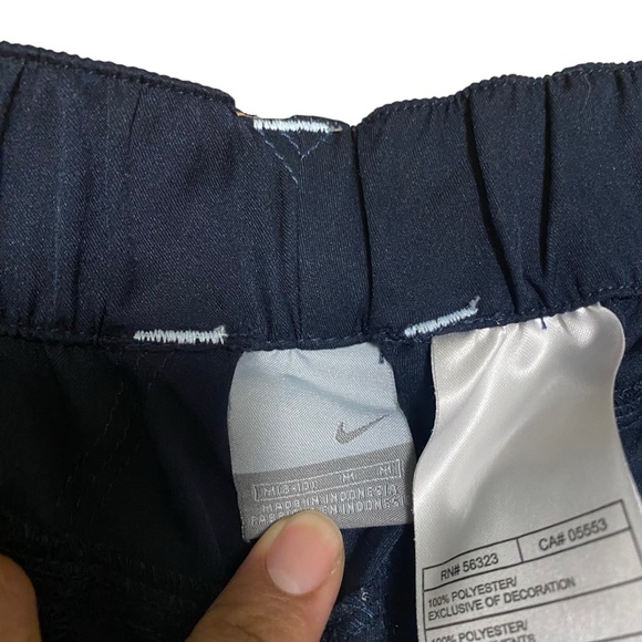 Nike Silver Tag Drawstring Navy Capri Roll Up Pants Women’s Size M - Picture 5 of 6